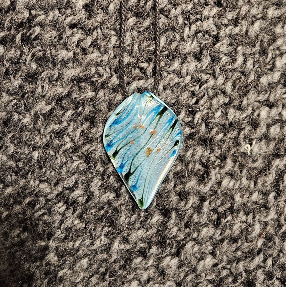 Artistic Glass Blue Pendant